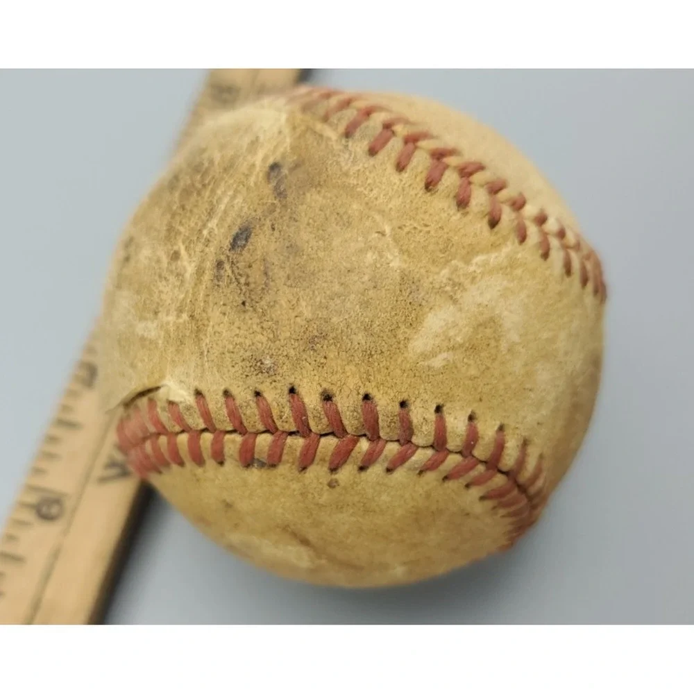 Vintage‎ Rawlings All Leather Baseball For Crafting, Damaged, Official League